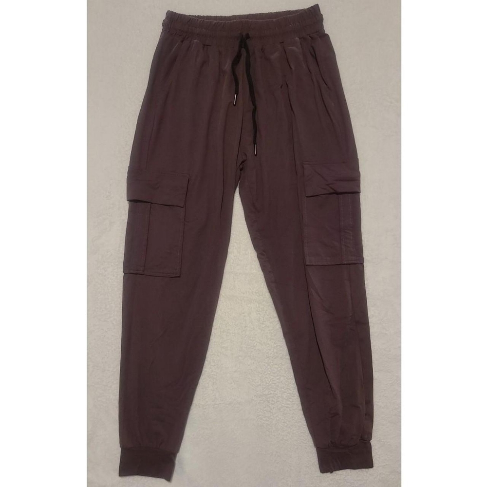 Dark Purple Joggers with elastic waistband and drawstring and pockets